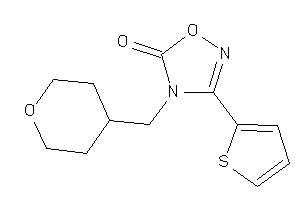 Image of 4-(tetrahydropyran-4-ylmethyl)-3-(2-thienyl)-1,2,4-oxadiazol-5-one