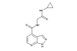 Image of N-[2-(cyclopropylamino)-2-keto-ethyl]-1H-pyrazolo[3,4-b]pyridine-4-carboxamide