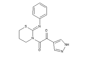 1-(2-phenylimino-1,3-thiazinan-3-yl)-2-(1H-pyrazol-4-yl)ethane-1,2-dione