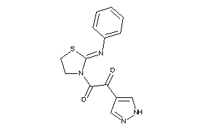 1-(2-phenyliminothiazolidin-3-yl)-2-(1H-pyrazol-4-yl)ethane-1,2-dione