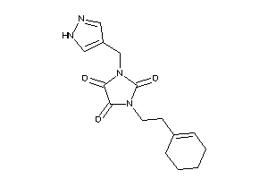 1-(2-cyclohexen-1-ylethyl)-3-(1H-pyrazol-4-ylmethyl)imidazolidine-2,4,5-trione