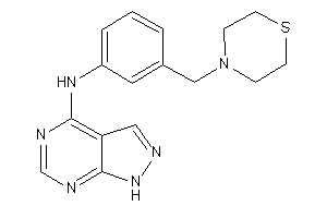 1H-pyrazolo[3,4-d]pyrimidin-4-yl-[3-(thiomorpholinomethyl)phenyl]amine