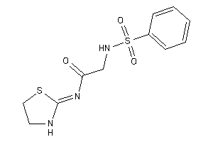 2-(benzenesulfonamido)-N-thiazolidin-2-ylidene-acetamide
