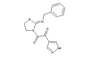 1-(2-benzyliminothiazolidin-3-yl)-2-(1H-pyrazol-4-yl)ethane-1,2-dione