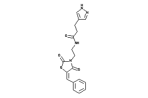 N-[2-(5-benzal-2,4-diketo-thiazolidin-3-yl)ethyl]-3-(1H-pyrazol-4-yl)propionamide