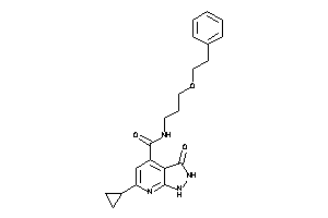 6-cyclopropyl-3-keto-N-(3-phenethyloxypropyl)-1,2-dihydropyrazolo[3,4-b]pyridine-4-carboxamide