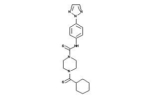 4-(cyclohexanecarbonyl)-N-[4-(triazol-2-yl)phenyl]piperazine-1-carboxamide