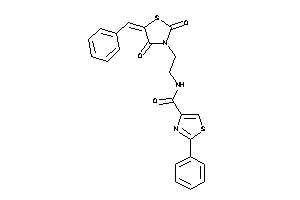 N-[2-(5-benzal-2,4-diketo-thiazolidin-3-yl)ethyl]-2-phenyl-thiazole-4-carboxamide