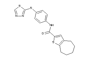 N-[4-(1,3,4-thiadiazol-2-ylthio)phenyl]-5,6,7,8-tetrahydro-4H-cyclohepta[b]thiophene-2-carboxamide