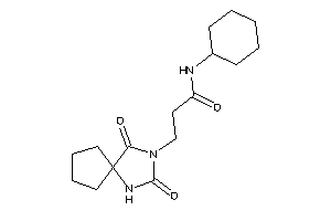 N-cyclohexyl-3-(2,4-diketo-1,3-diazaspiro[4.4]nonan-3-yl)propionamide