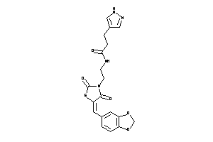N-[2-(2,4-diketo-5-piperonylidene-thiazolidin-3-yl)ethyl]-3-(1H-pyrazol-4-yl)propionamide