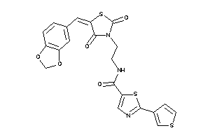N-[2-(2,4-diketo-5-piperonylidene-thiazolidin-3-yl)ethyl]-2-(3-thienyl)thiazole-5-carboxamide