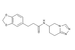 3-(1,3-benzodioxol-5-yl)-N-(5,6,7,8-tetrahydro-[1,2,4]triazolo[4,3-a]pyridin-6-yl)propionamide