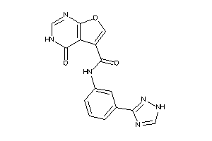 4-keto-N-[3-(1H-1,2,4-triazol-3-yl)phenyl]-3H-furo[2,3-d]pyrimidine-5-carboxamide