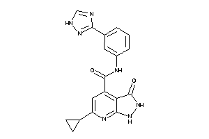 6-cyclopropyl-3-keto-N-[3-(1H-1,2,4-triazol-3-yl)phenyl]-1,2-dihydropyrazolo[3,4-b]pyridine-4-carboxamide