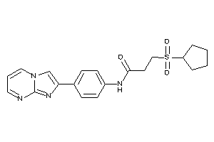 3-cyclopentylsulfonyl-N-(4-imidazo[1,2-a]pyrimidin-2-ylphenyl)propionamide