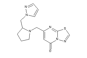 Image of 7-[[2-(pyrazol-1-ylmethyl)pyrrolidino]methyl]-[1,3,4]thiadiazolo[3,2-a]pyrimidin-5-one