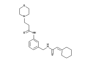 N-[3-[[(2-cyclohexylideneacetyl)amino]methyl]phenyl]-3-morpholino-propionamide