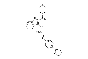 2-[4-(1,3-dithiolan-2-yl)phenoxy]-N-[2-(morpholine-4-carbonyl)benzofuran-3-yl]acetamide