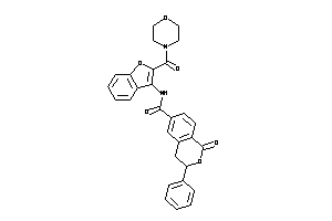 1-keto-N-[2-(morpholine-4-carbonyl)benzofuran-3-yl]-3-phenyl-isochroman-6-carboxamide