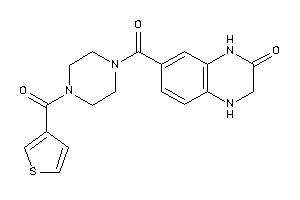 7-[4-(3-thenoyl)piperazine-1-carbonyl]-3,4-dihydro-1H-quinoxalin-2-one