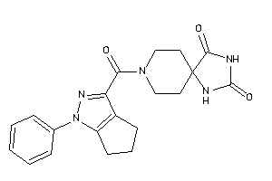 8-(1-phenyl-5,6-dihydro-4H-cyclopenta[c]pyrazole-3-carbonyl)-2,4,8-triazaspiro[4.5]decane-1,3-quinone