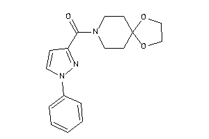 1,4-dioxa-8-azaspiro[4.5]decan-8-yl-(1-phenylpyrazol-3-yl)methanone