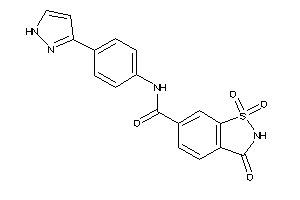 1,1,3-triketo-N-[4-(1H-pyrazol-3-yl)phenyl]-1,2-benzothiazole-6-carboxamide