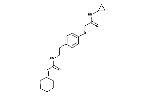 2-[4-[2-[(2-cyclohexylideneacetyl)amino]ethyl]phenoxy]-N-cyclopropyl-acetamide