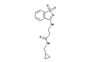 Image of N-(cyclopropylmethyl)-3-[(1,1-diketo-1,2-benzothiazol-3-yl)amino]propionamide