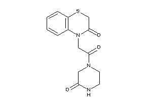 4-[2-keto-2-(3-ketopiperazino)ethyl]-1,4-benzothiazin-3-one