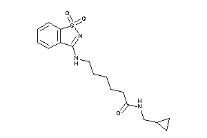 N-(cyclopropylmethyl)-6-[(1,1-diketo-1,2-benzothiazol-3-yl)amino]hexanamide