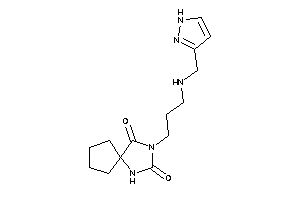 Image of 3-[3-(1H-pyrazol-3-ylmethylamino)propyl]-1,3-diazaspiro[4.4]nonane-2,4-quinone