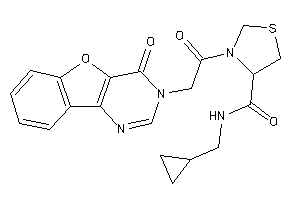 N-(cyclopropylmethyl)-3-[2-(4-ketobenzofuro[3,2-d]pyrimidin-3-yl)acetyl]thiazolidine-4-carboxamide