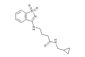 N-(cyclopropylmethyl)-4-[(1,1-diketo-1,2-benzothiazol-3-yl)amino]butyramide