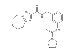 Image of N-[3-[(5,6,7,8-tetrahydro-4H-cyclohepta[b]thiophene-2-carbonylamino)methyl]phenyl]pyrrolidine-1-carboxamide