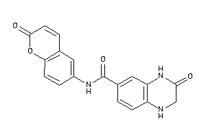 3-keto-N-(2-ketochromen-6-yl)-2,4-dihydro-1H-quinoxaline-6-carboxamide