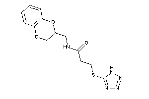 N-(2,3-dihydro-1,4-benzodioxin-3-ylmethyl)-3-(1H-tetrazol-5-ylthio)propionamide