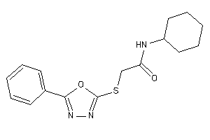 N-cyclohexyl-2-[(5-phenyl-1,3,4-oxadiazol-2-yl)thio]acetamide