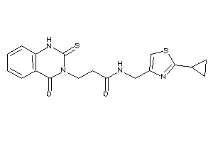 N-[(2-cyclopropylthiazol-4-yl)methyl]-3-(4-keto-2-thioxo-1H-quinazolin-3-yl)propionamide