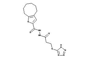 N'-[3-(1H-tetrazol-5-ylthio)propanoyl]-4,5,6,7,8,9-hexahydrocycloocta[b]thiophene-2-carbohydrazide