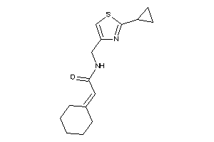 2-cyclohexylidene-N-[(2-cyclopropylthiazol-4-yl)methyl]acetamide