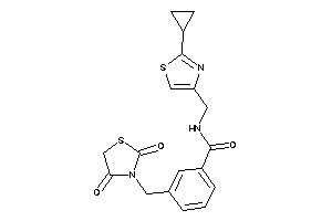 N-[(2-cyclopropylthiazol-4-yl)methyl]-3-[(2,4-diketothiazolidin-3-yl)methyl]benzamide