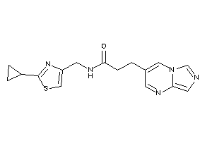 Image of N-[(2-cyclopropylthiazol-4-yl)methyl]-3-imidazo[1,5-a]pyrimidin-3-yl-propionamide