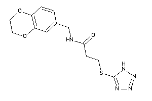 N-(2,3-dihydro-1,4-benzodioxin-6-ylmethyl)-3-(1H-tetrazol-5-ylthio)propionamide