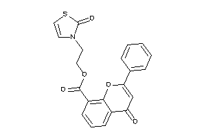 4-keto-2-phenyl-chromene-8-carboxylic Acid 2-(2-keto-4-thiazolin-3-yl)ethyl Ester