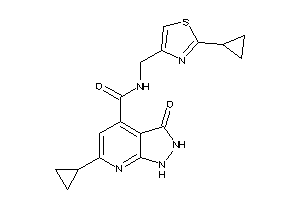 6-cyclopropyl-N-[(2-cyclopropylthiazol-4-yl)methyl]-3-keto-1,2-dihydropyrazolo[3,4-b]pyridine-4-carboxamide