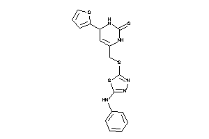 6-[[(5-anilino-1,3,4-thiadiazol-2-yl)thio]methyl]-4-(2-furyl)-3,4-dihydro-1H-pyrimidin-2-one