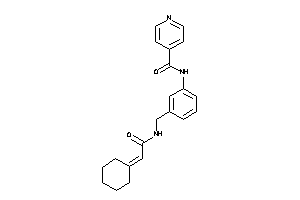 N-[3-[[(2-cyclohexylideneacetyl)amino]methyl]phenyl]isonicotinamide