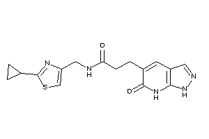 N-[(2-cyclopropylthiazol-4-yl)methyl]-3-(6-keto-1,7-dihydropyrazolo[3,4-b]pyridin-5-yl)propionamide
